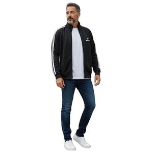 J.America Track Jacket Mens XL Medtronic Embroidery Full Zip Long Sleeve Black